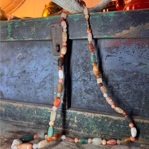 Artisan Earth Tone Beaded Necklace